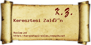 Keresztesi Zalán névjegykártya