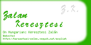 zalan keresztesi business card